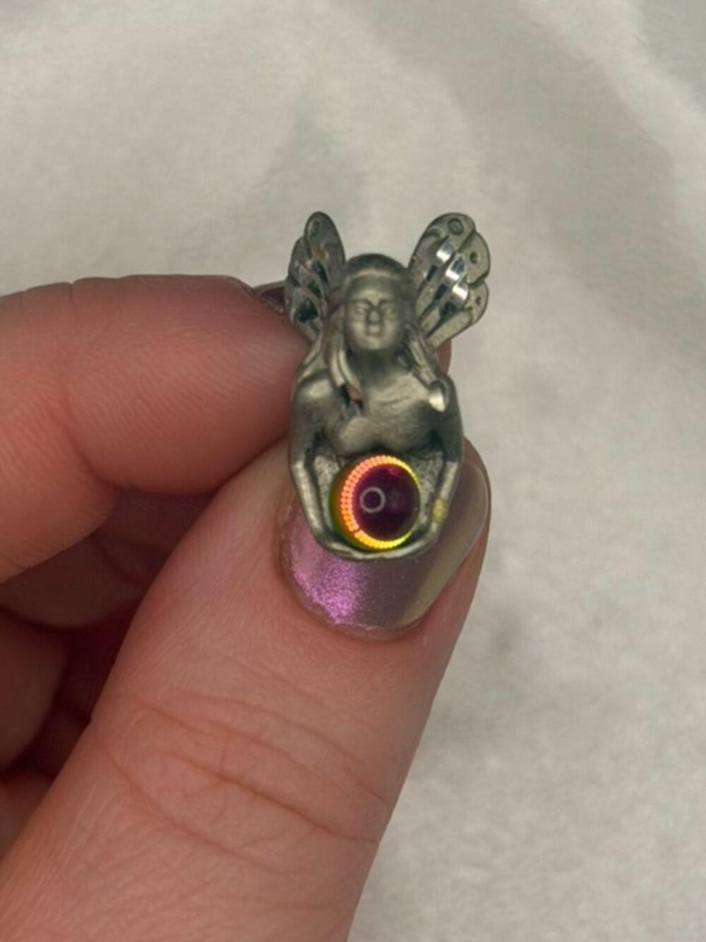 Rare Vintage Fable Fairy Earring Pewter Single Stud